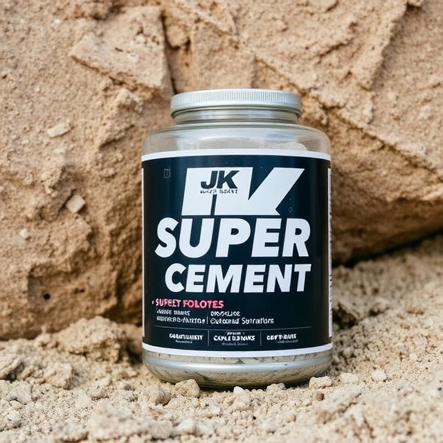 A bag of JK Super Cement, known for its exceptional strength and reliability in construction.